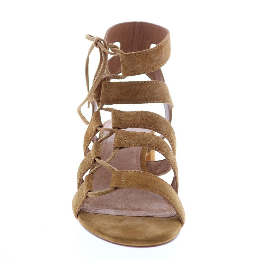 FRYE Chrissy Side Ghillie Cognac Brown Women's Dress Sandals Size 9 - Picture 13 of 14